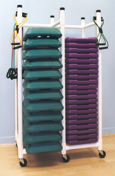 Compact Health Club Step Cart – Sports Equipment Organizer | Easy Assembly | 35